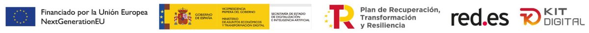 Logotipos Unión Europea, red.es, Gobierno de España y Kit Digital